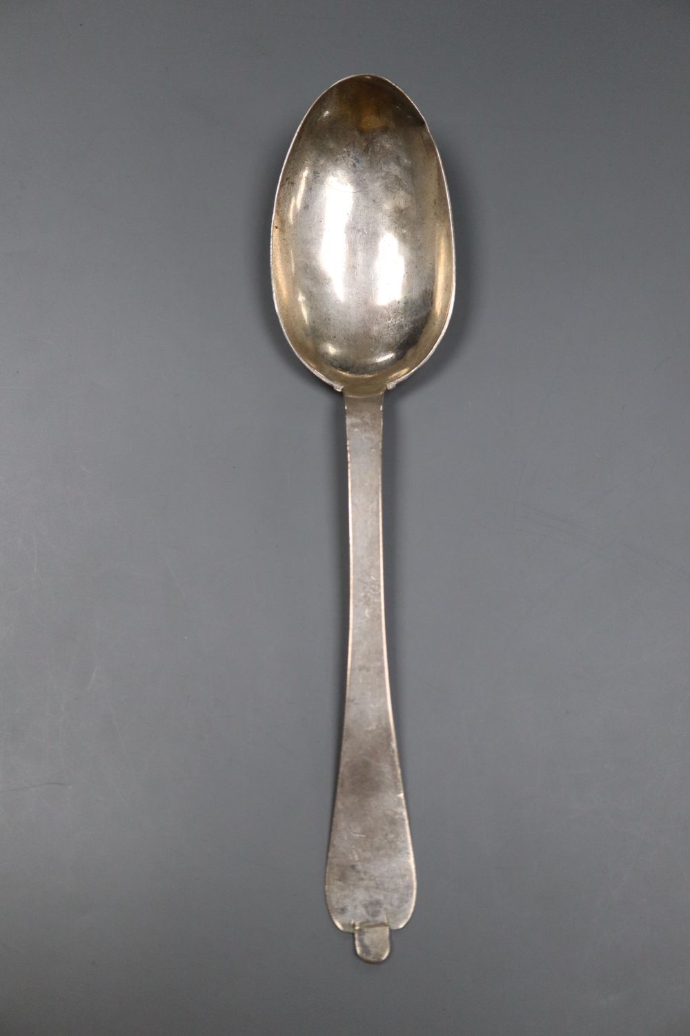 Channel Isles- An 18th century Jersey silver dog-nose spoons, with engraved initials